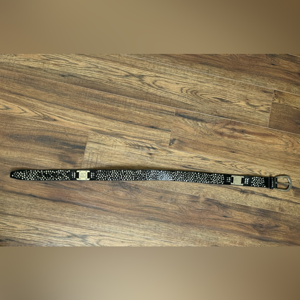 M Guess Black and Silver Stud Belt